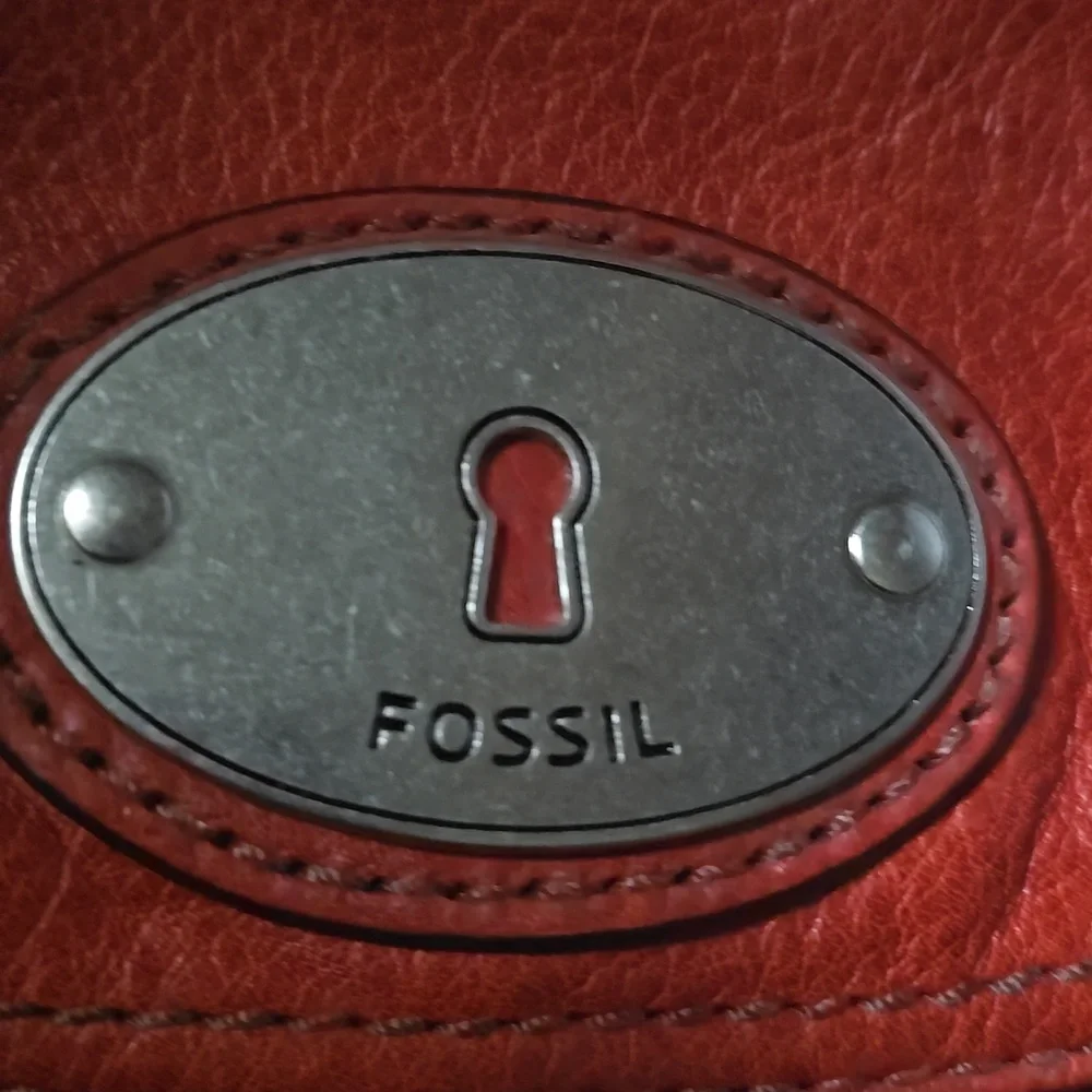 Fossil Nwt Purse Bag Maddox Scarlet Red Genuine Leather Crossbody charm Shoulder